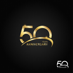 50 years anniversary logo, icon and symbol vector illustration
