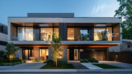 Modern modular private townhouses.