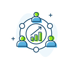 Managing Supplier Selection Vector Icon Design