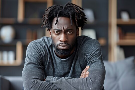 Man With Dreadlocks Sitting on a Couch