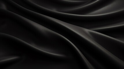 Fototapeta premium Detailed view of a luxurious smooth black texture, perfect for high-end product photography or as an elegant backdrop in graphic projects.