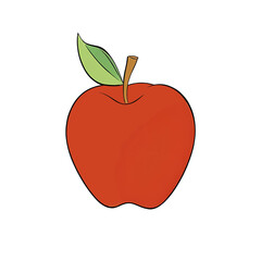 Fototapeta premium Apple Hand Drawn Cartoon Style Illustration