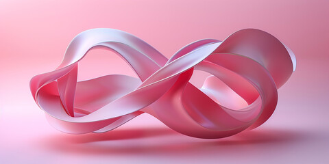 Abstract 3d render, twisted shape, modern illustration