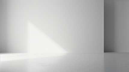 Fototapeta premium A white room with a wall and a window