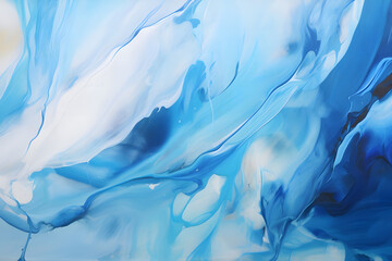 Azure Aurora Allegro, abstract landscape art, painting background, wallpaper, generative ai - obrazy, fototapety, plakaty