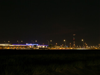 night Suvarnabhumi Airport Bangkok Thailand