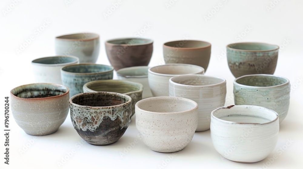 Poster A series of small delicate pinch pots in various shapes and sizes showcasing the versatility and unexpected possibilities of this ancient pottery technique..