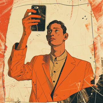 Man with phone taking a selfie
