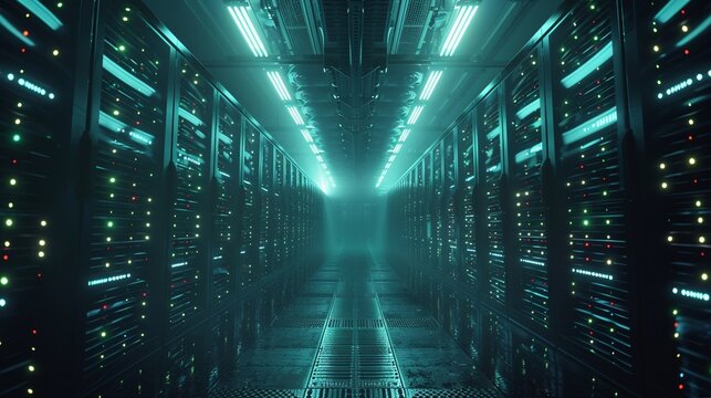 Visualization Of A Data Center Background