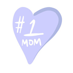 #1 MOM with heart love like stamp fit for decorations scrapbook card mother's day celebration birthday wedding gratitude