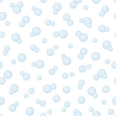 Seamless pattern with soap bubbles. Vector illustration for textiles, wrapping paper, wallpaper. 