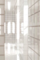 white interior space corridor concept white colour interior space with daylight cosy comfort home interior design background