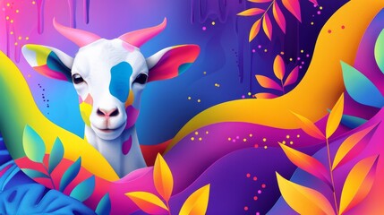 Obraz premium Goat image background for Eid al Adha muslim celebration day