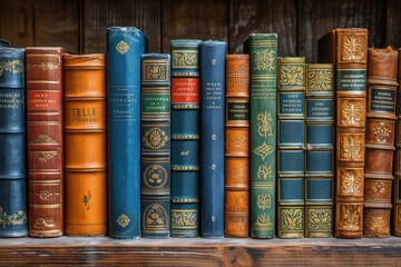 Naklejka premium Books publication bookshelf bookcase.