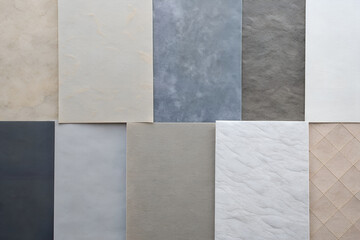 Various gray color textured paper background