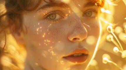 Luminous glow and ethereal beauty  AI generated illustration
