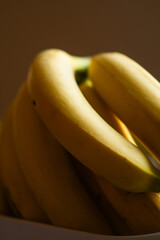 fruit basket, bright yellow bananas