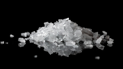 Crystal meth, pile of methamphetamine, isolated on black