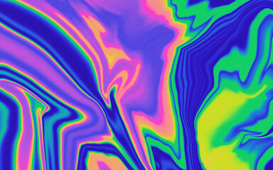 Grainy noise texture, abstract gradient background. y2k futuristic design.Acid rainbow colors. Colorful liquid metal, retro backdrop.
