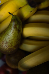 pears on a background of bananas