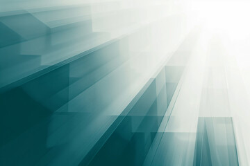 Abstract rectangles light and shadow in soft blue gradient shade for background in concept modern, minimal, architecture, technology. 