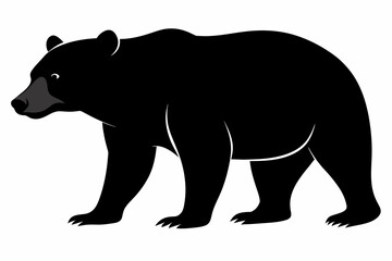 silhouette of a bear vector illustration