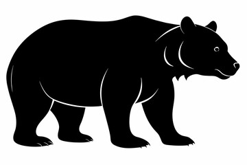 silhouette of a bear vector illustration