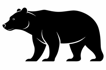 silhouette of a bear vector illustration
