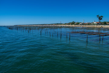 Oyster park, France, Test de Buche, Beautiful, sea, sky, blue, water
