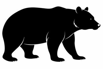 silhouette of a bear vector illustration
