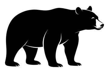 silhouette of a bear vector illustration