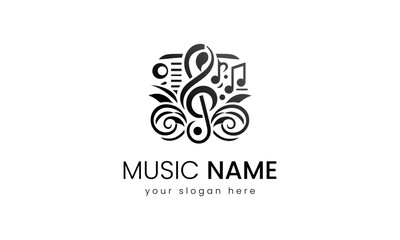Melodic Elegance, A Sophisticated Music Logo Design