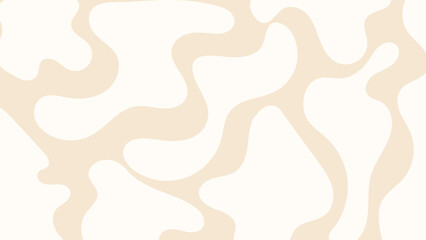 Abstract groove background in light beige color. Hand drawn organic shapes and blobs pattern