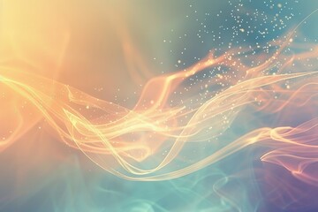 Captivating abstract background featuring flowing light forms with a vibrant blend of colors, ideal for creative design projects.

