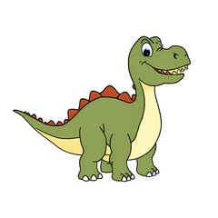 Fototapeta premium Dinosaur Hand Drawn Cartoon Style Illustration