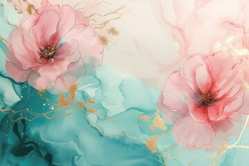 Flower watercolor background painting backgrounds petal.