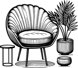 Accent chair furniture icon 9
