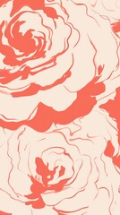 Stroke painting of rose wallpaper pattern flower plant.