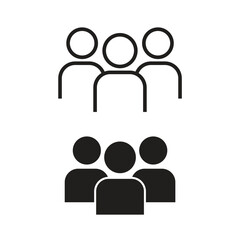 people icon vector or gathering point