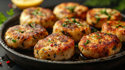 Fototapeta premium Coooking of meatballs.