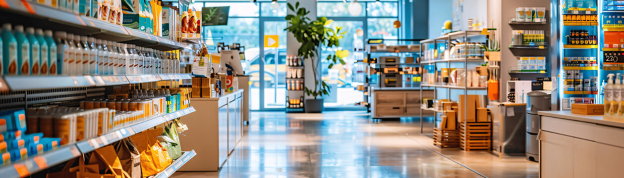 A sustainability audit in a retail store, evaluating products for EPR compliance, reusability, and ecological footprint