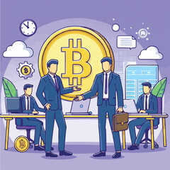 Experience in art irresistible crypto illustration vector design