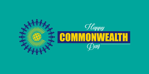Commonwealth of Nations Day creative banner concept idea design on 24 May Illustration with Helps Guide Activities by Commonwealth Organizations, Organization flag Commonwealth of Nations - obrazy, fototapety, plakaty