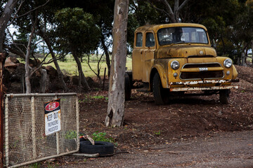 Old truck  in the countryside, Victoria, Australia