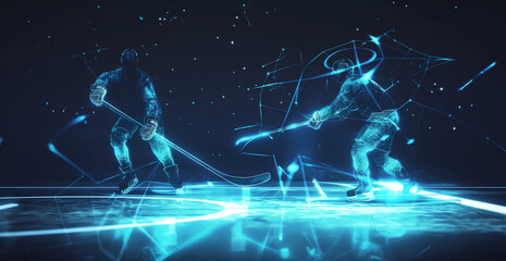 Dark blue hockey player avatars