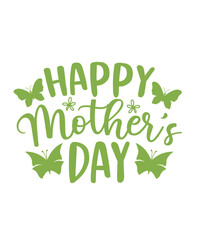 Mother’s Day typography clip art design on plain white transparent isolated background for sign, card, shirt, hoodie, sweatshirt, apparel, tag, mug, icon, poster or badge
