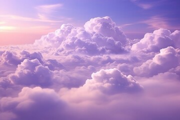 Naklejka premium Fluffy clouds outdoors nature purple.