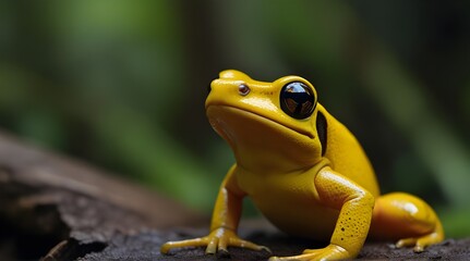 Naklejka premium The golden poison frog.generative.ai 