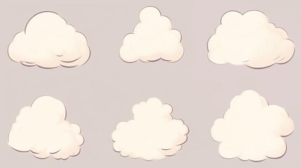 minimalist cloud shapes