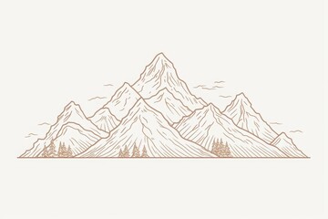 simple mountain range outline
